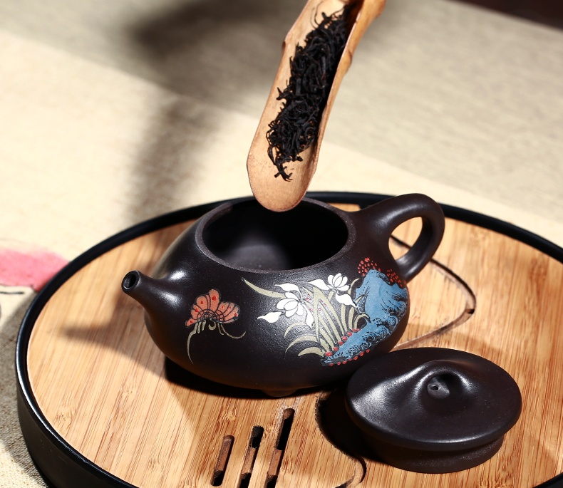 石瓢手工紫砂壺，精致典雅紫砂壺